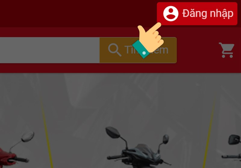 Nhấn v&agrave;o đăng nhập t&agrave;i khoản