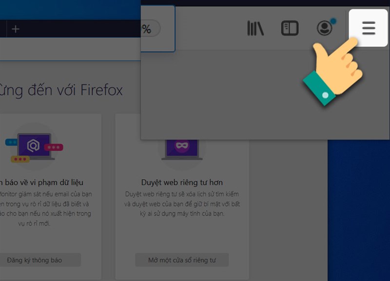 Biểu tượng 3 dấu gạch ngang.