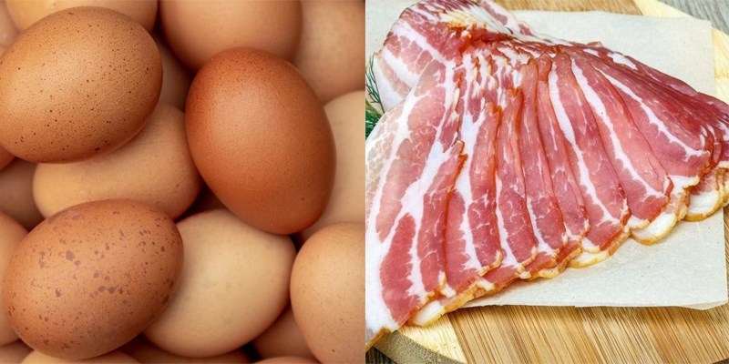 Nguyên liệu món ăn trứng chiên bằng lò vi sóng