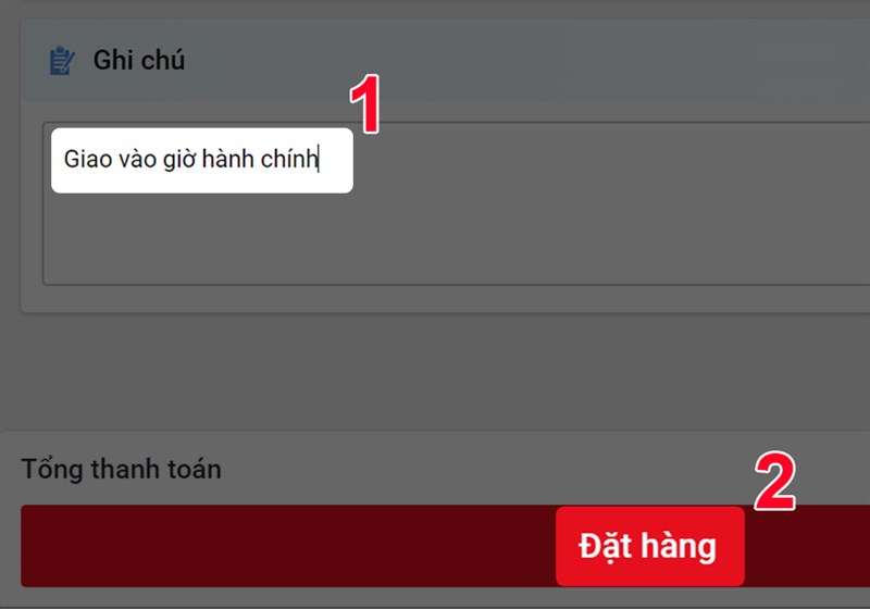 Đặt hàng trên Sendo