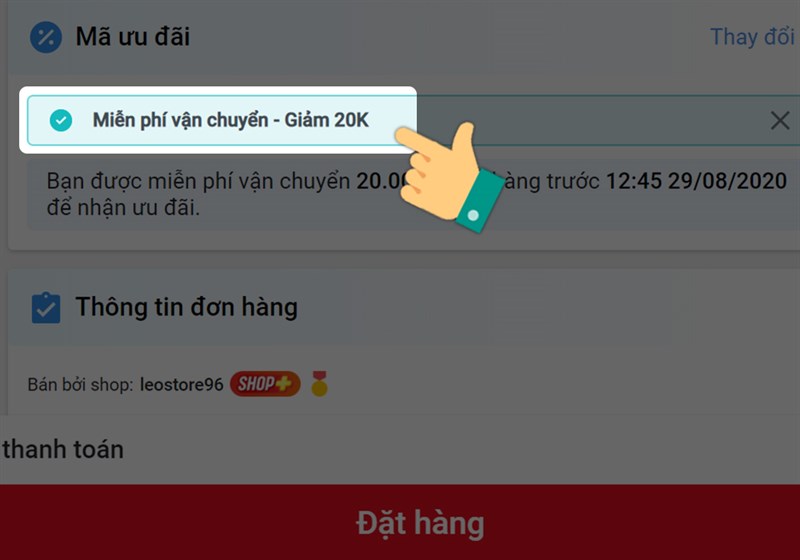 Nhập mã giảm giá (nếu có)