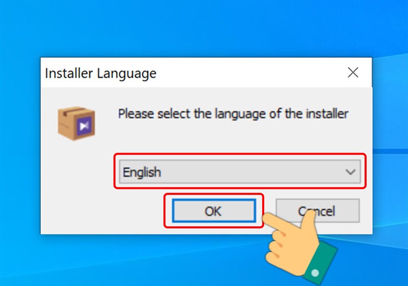 Lựa chọn ngôn ngữ cài đặt cho phần mềm KMPlayer