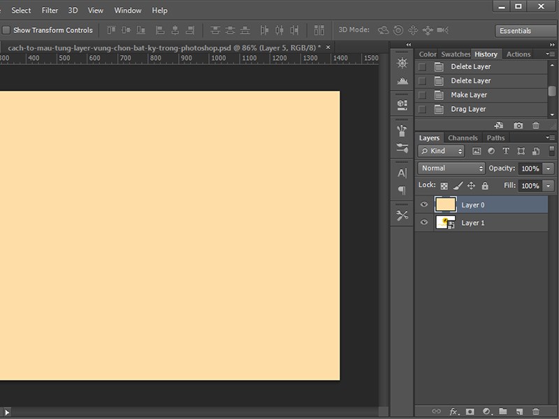 Cách Tô Màu Trong Photoshop, Tô Màu Từng Layer, Vùng Chọn Bất Kỳ