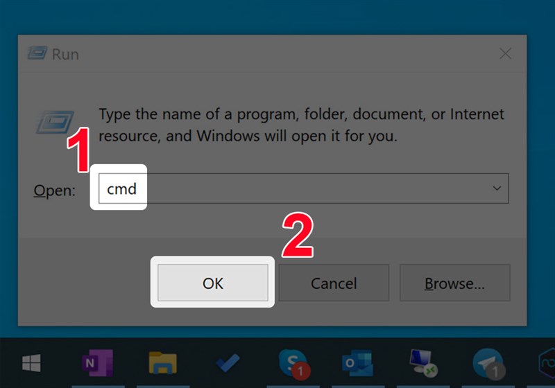 Mở dấu nhắc lệnh trên Windows 10
