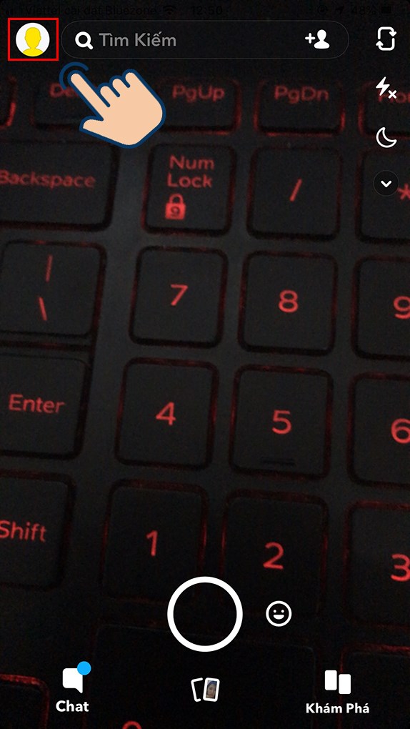 chọn v&agrave;o biểu tượng Trang c&aacute; nh&acirc;n.