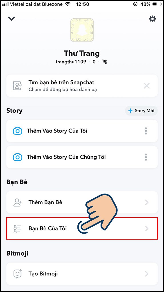 Chọn Bạn b&egrave; của t&ocirc;i.