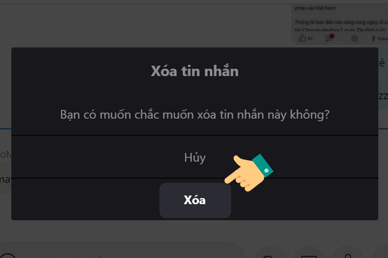 Xác nhận xóa tin nhắn