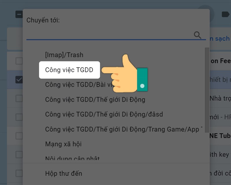 Xóa hàng loạt email trong gmail
