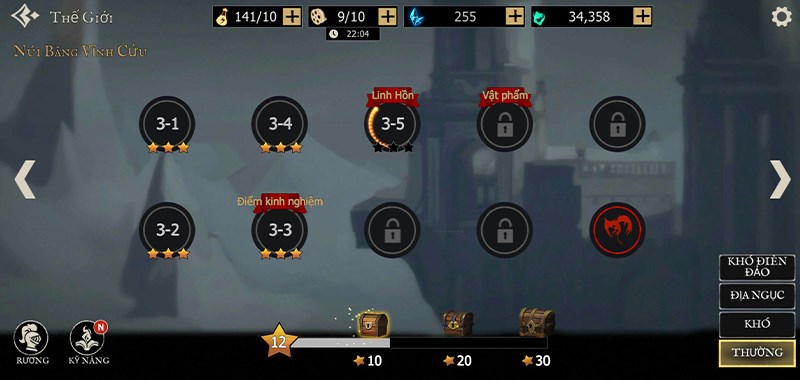 Chế độ phi&ecirc;u lưu với v&ocirc; số cửa ải v&agrave; 4 mức độ kh&oacute; thử th&aacute;ch