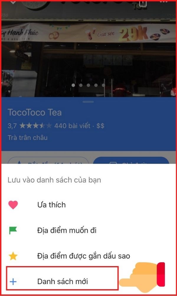 Tạo địa điểm Google Maps trên điện thoại B1