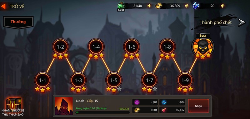 V&ocirc; số m&agrave;n chơi trong chế độ cốt truyện