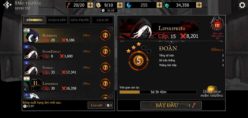 Đấu trường PvP trong Shadow of Death