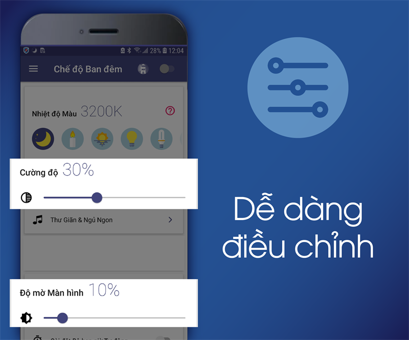 Dễ dàng điều chỉnh