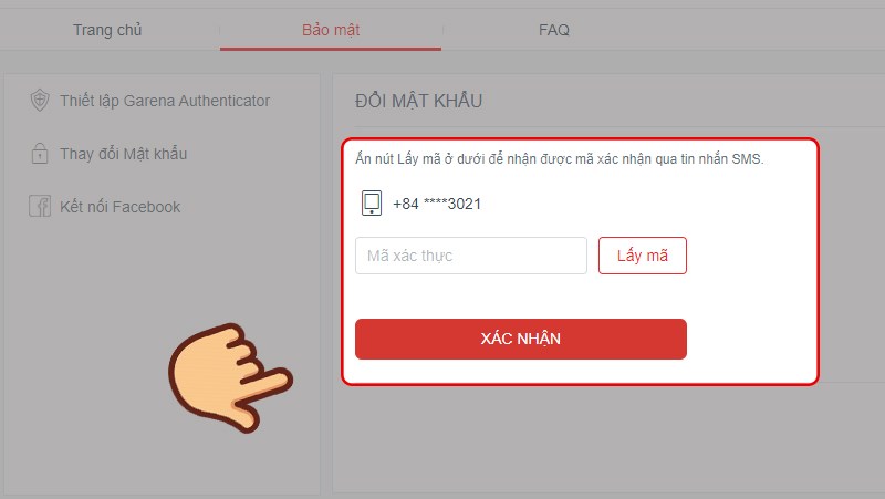 Hướng dẫn thay đổi mật khẩu tài khoản Garena 2