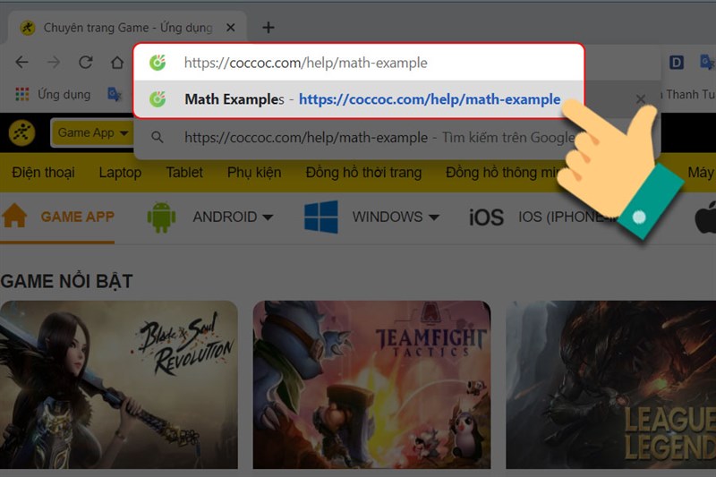 T&igrave;m kiếm tr&ecirc;n thanh t&igrave;m kiếm.