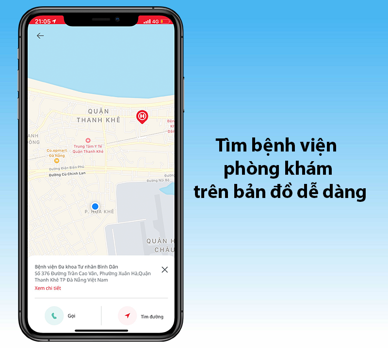 T&igrave;m bệnh viện ph&ograve;ng kh&aacute;m tr&ecirc;n bản đồ dễ d&agrave;ng
