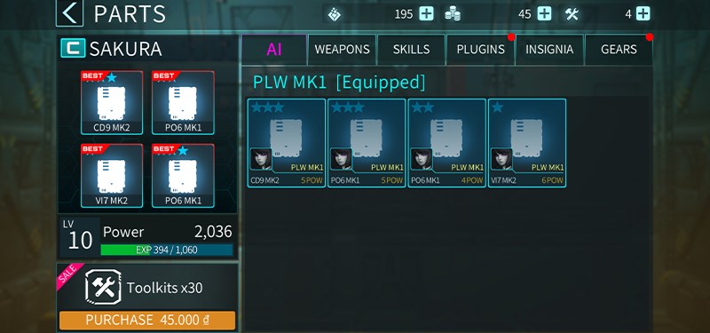 Người chơi c&oacute; thể th&ecirc;m c&aacute;c bộ phận để gia tăng sức mạnh 