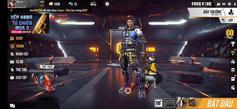 Bước 1: Đăng nhập vào game.