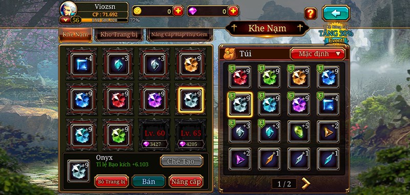 Giao diện khe ngọc 