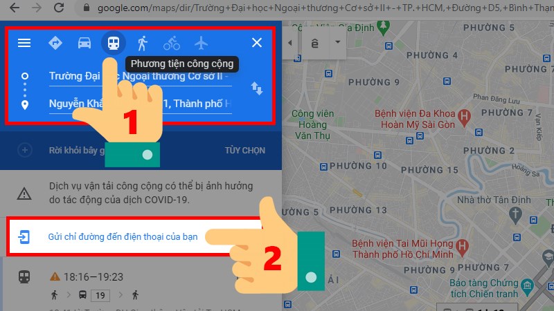 lựa chọn phương tiện
