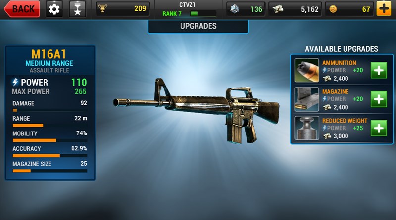 N&acirc;ng cấp vũ kh&iacute; 