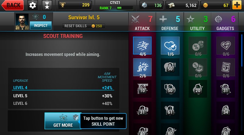 N&acirc;ng cấp nh&acirc;n vật 