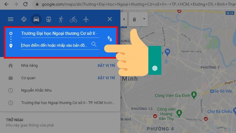 nhập địa điểm