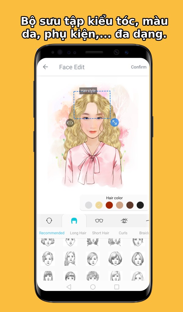 Bộ sưu tập kiểu t&oacute;c, m&agrave;u da, phụ kiện,... đa dạng cho ph&eacute;p tự chọn.