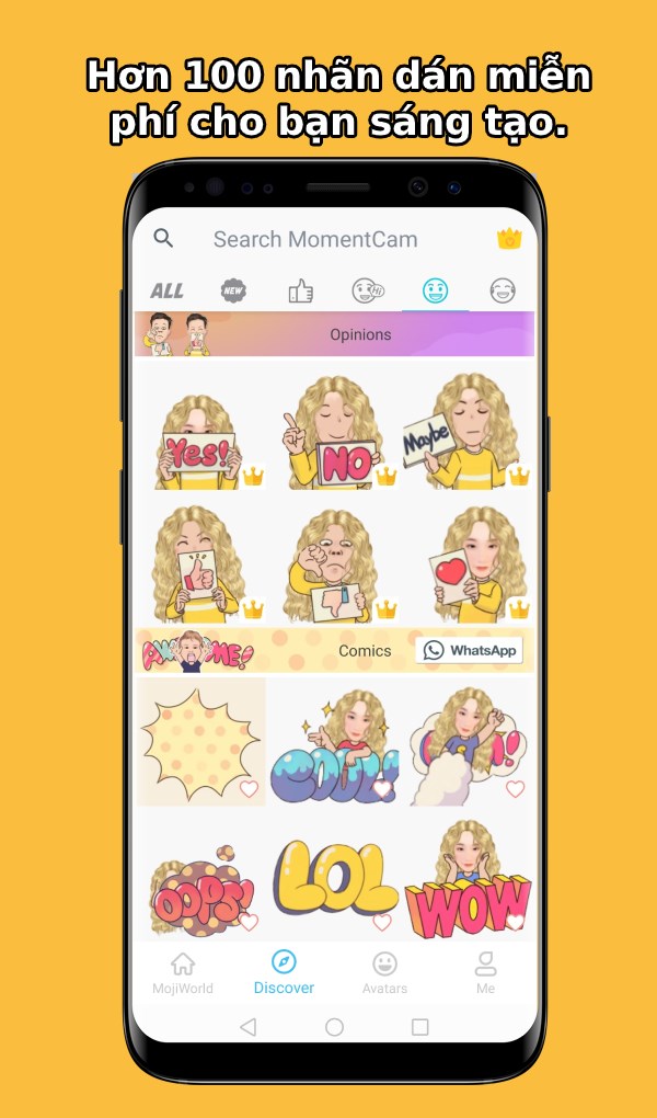 Hơn 100 nh&atilde;n d&aacute;n miễn ph&iacute; cho bạn s&aacute;ng tạo.