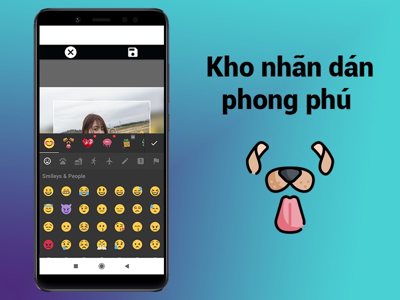 Kho nh&atilde;n d&aacute;n phong ph&uacute; cho bức ảnh th&ecirc;m sinh động