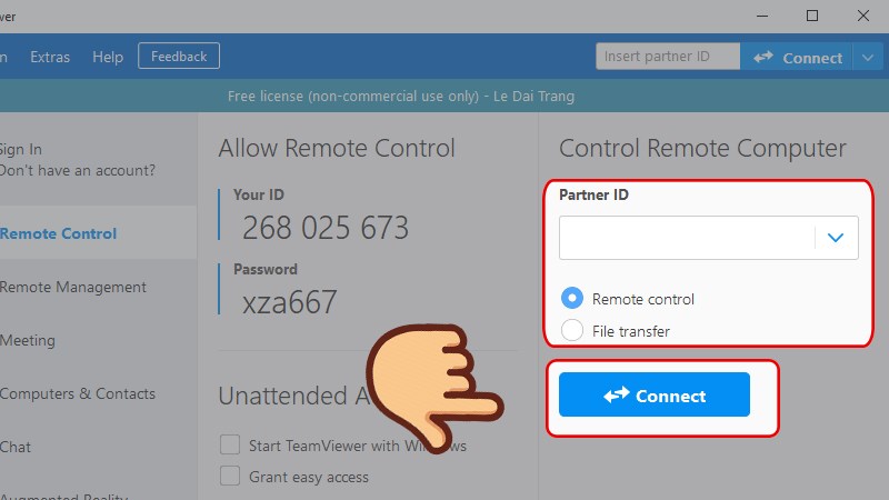 Cách sử dụng TeamViewer