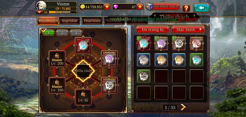 Giao diện thi&ecirc;n thạch trong Kritika