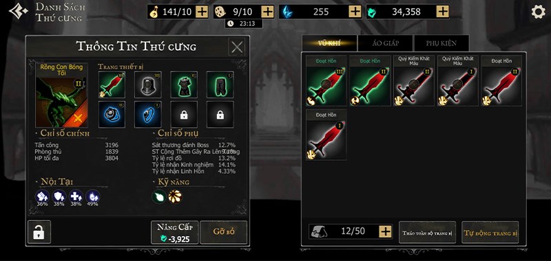 Người chơi c&oacute; thể mặc trang bị cho th&uacute; cưng 