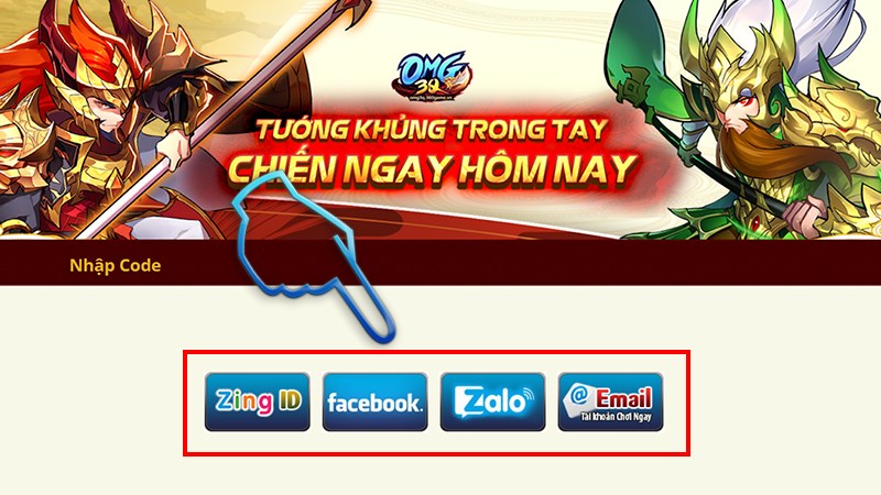 Bước 2: Đăng nhập vào tài khoản game bạn đang sử dụng.