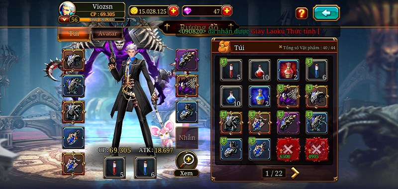 Với những m&oacute;n trang bị quen thuộc