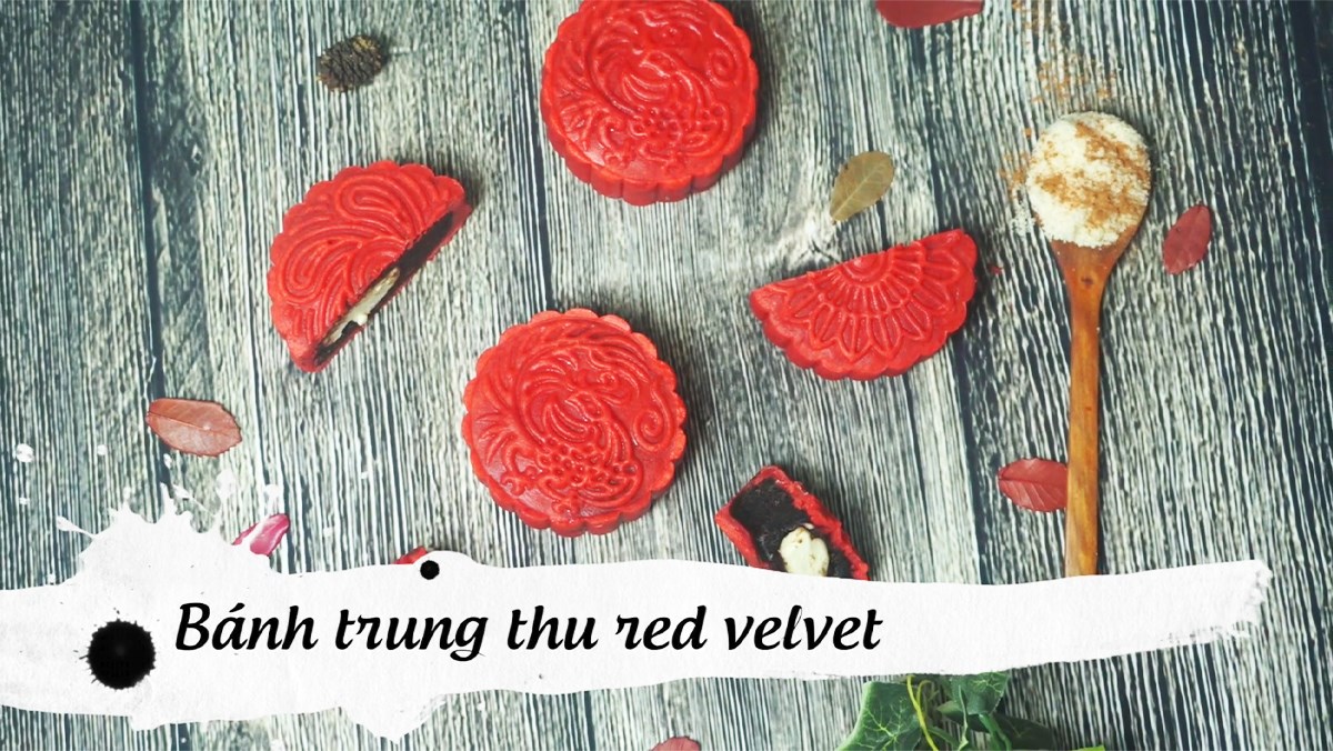 Bánh trung thu Red Velvet nhân cà phê