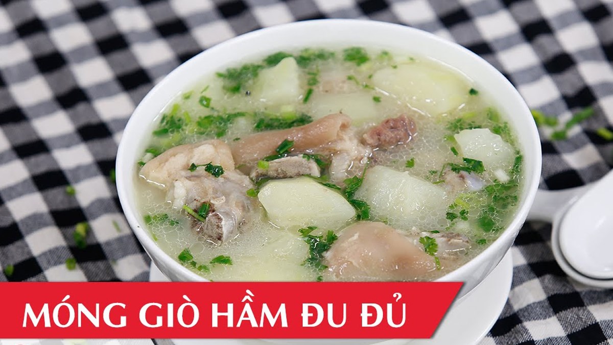 Chân giò hầm đu đủ và chân giò hầm hạt sen