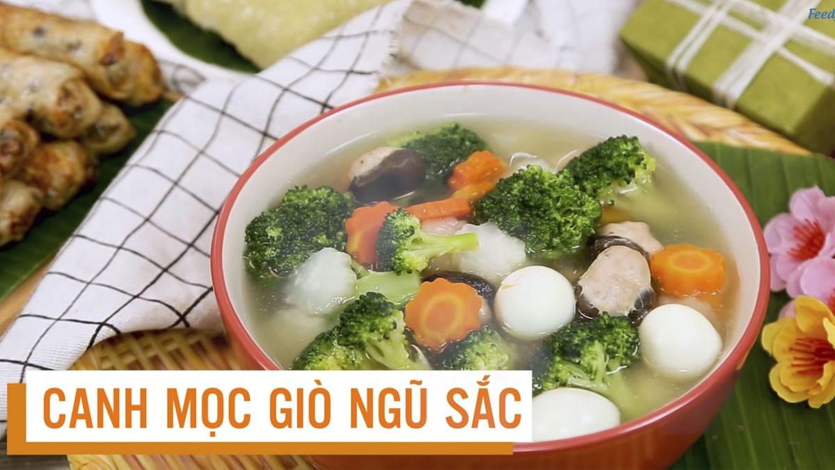 Canh mọc ngũ sắc