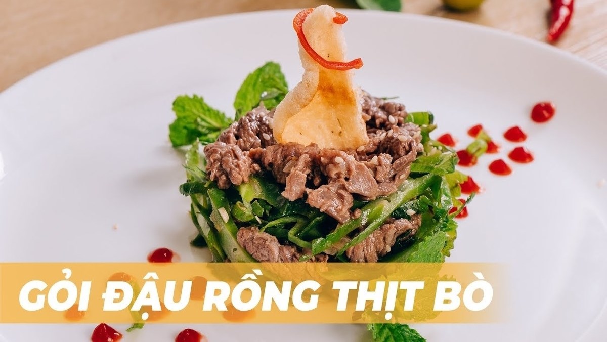 Gỏi đậu rồng thịt bò