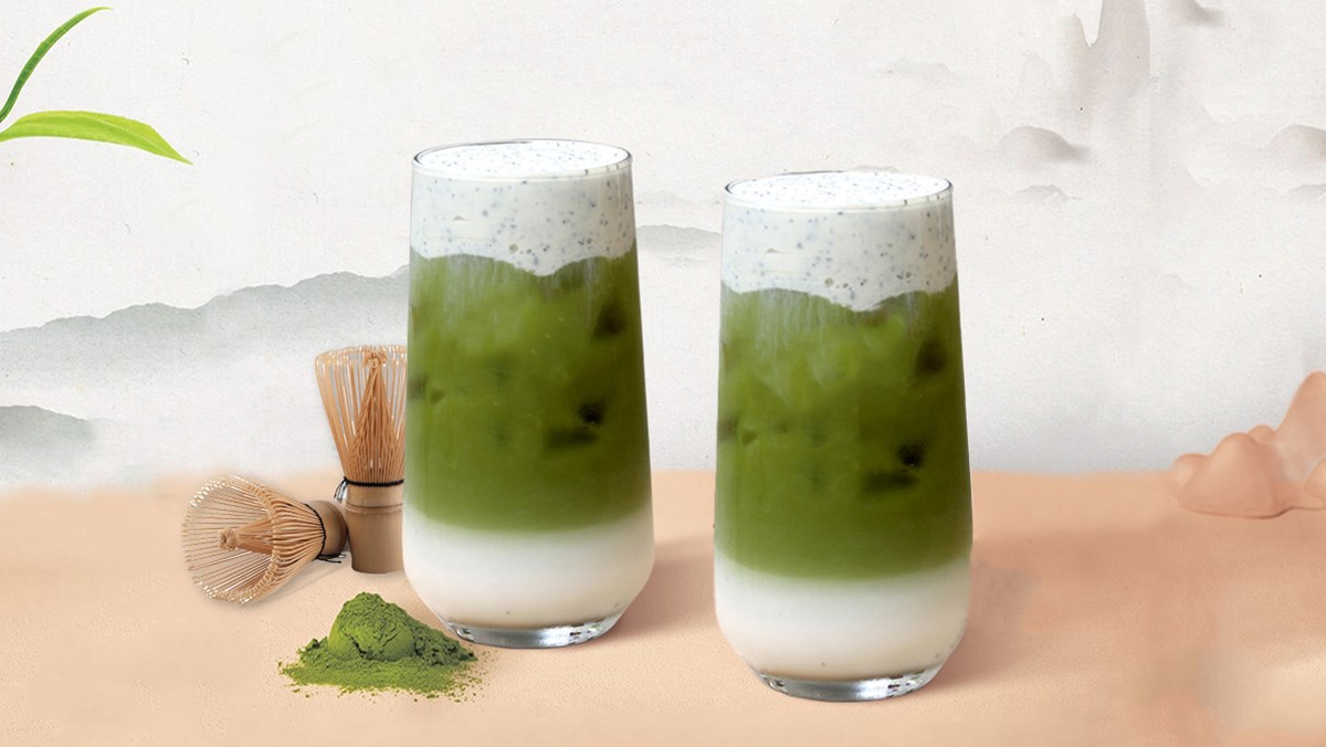 Matcha mè đen kem sữa