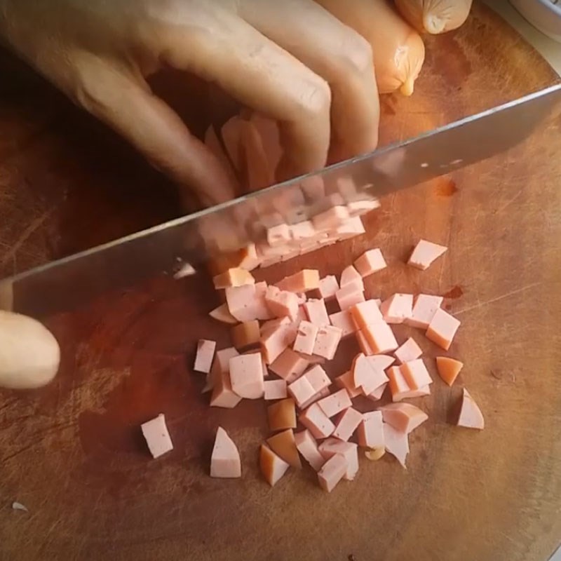 Bước 4 Chuẩn bị nhân bánh Bánh bao nhân pizza