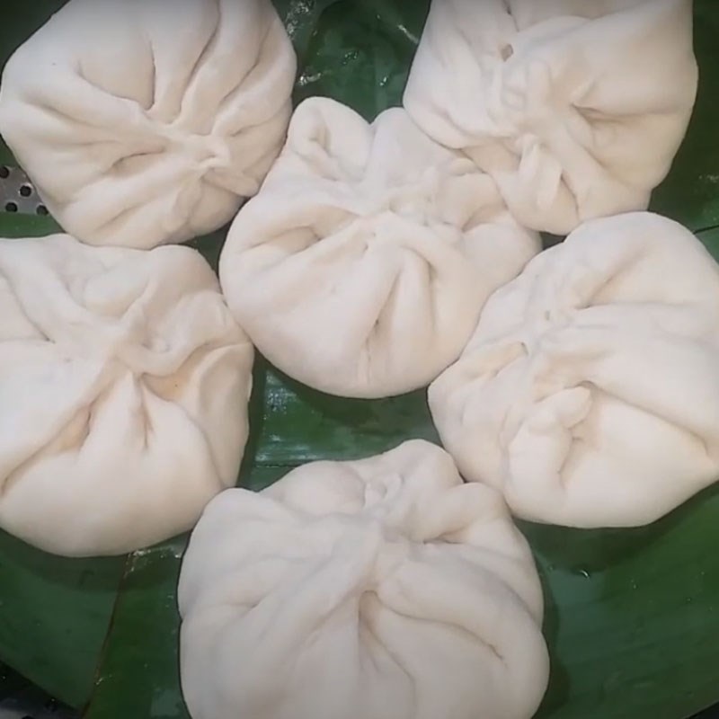 Bước 7 Hấp bánh Bánh bao nhân pizza
