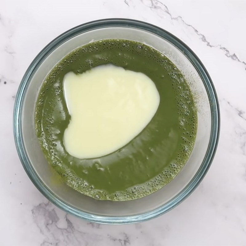 Bước 2 Làm kem matcha Kem matcha