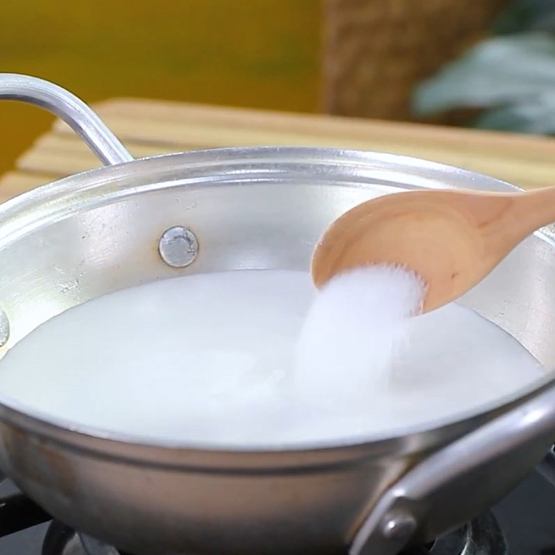Bước 5 Nấu nước cốt dừa Tàu hũ dẻo nước cốt dừa