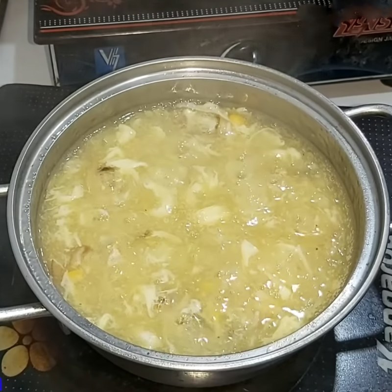 Bước 2 Nấu súp Súp gà ngô non