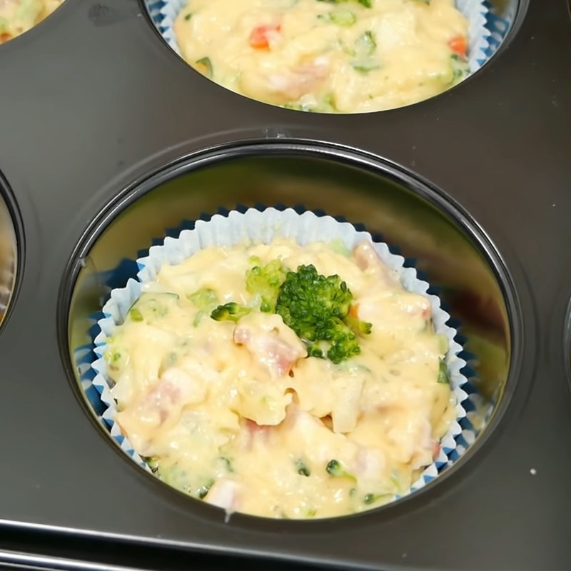 Bước 5 Nướng bánh Muffin bông cải xanh