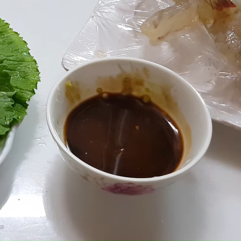 Bước 2 Pha nước chấm mù tạt Sashimi tôm sú