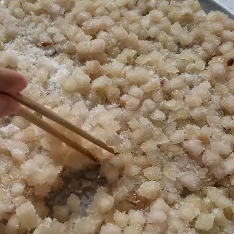 Bước 4 Phơi mỡ đường Mỡ đường