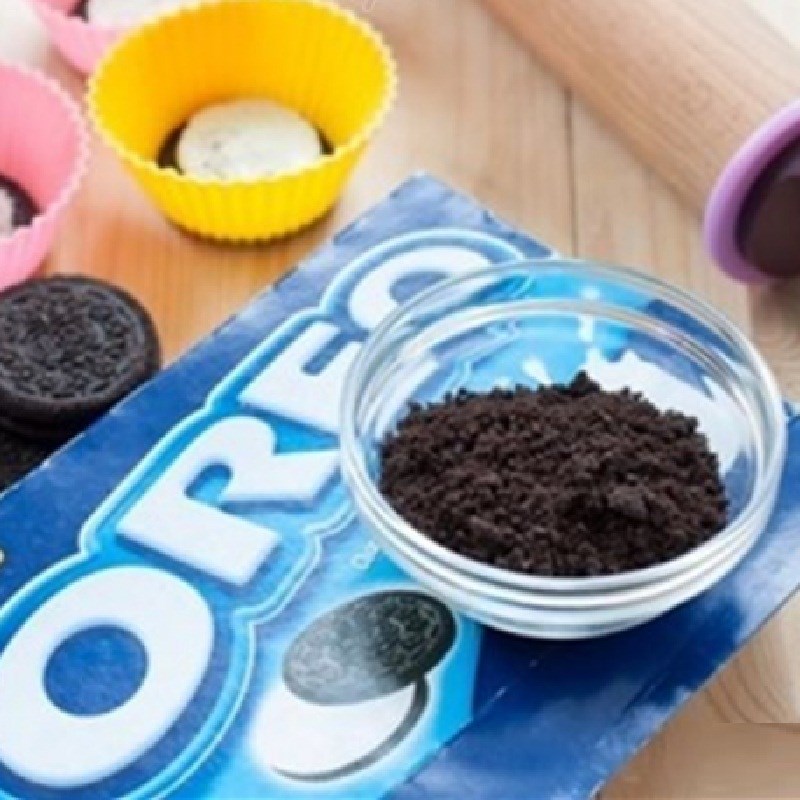 Bước 1 Sơ chế bánh oreo Rau câu cupcake oreo