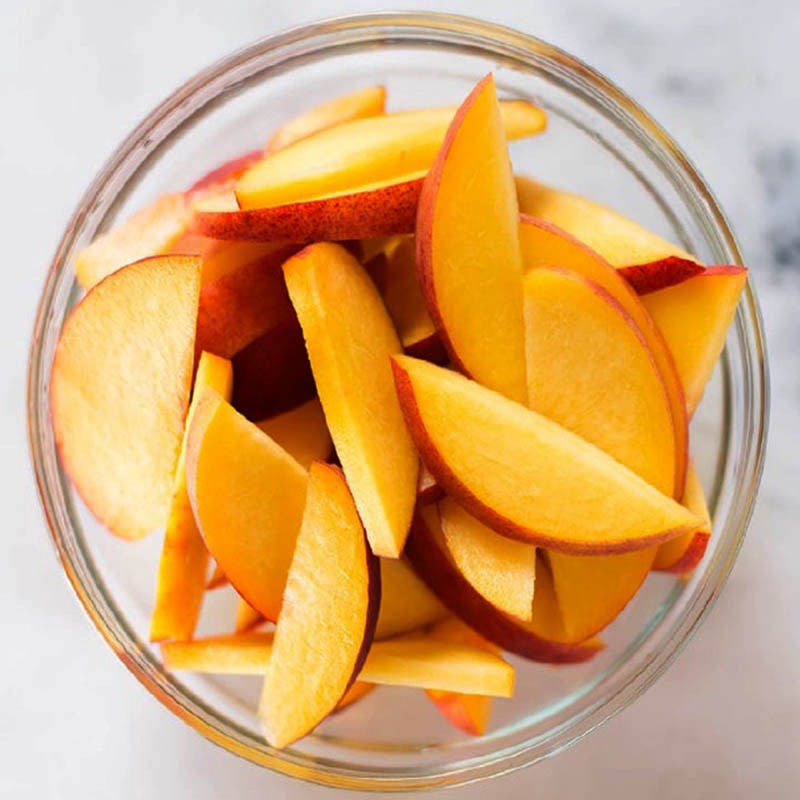 Bước 1 Sơ chế nguyên liệu Kem đào chanh mật ong